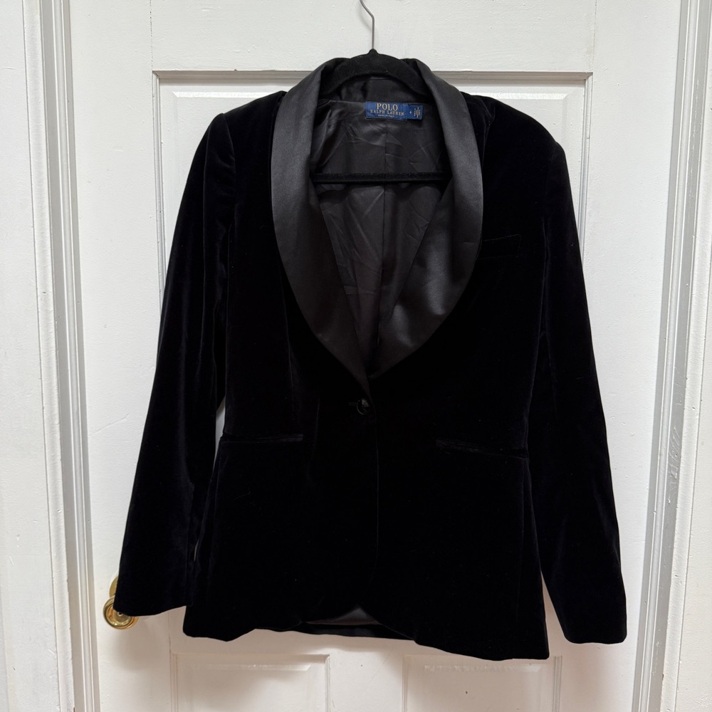 Polo by Ralph Lauren Black Velvet Blazer